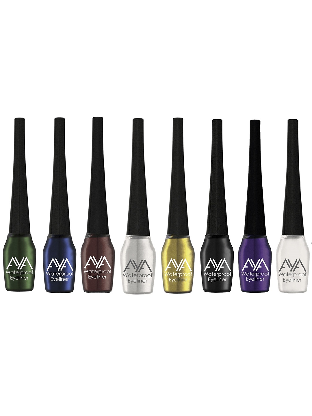 

AYA Set Of 8 Waterproof Eyeliners - 5 ml Each, Multi