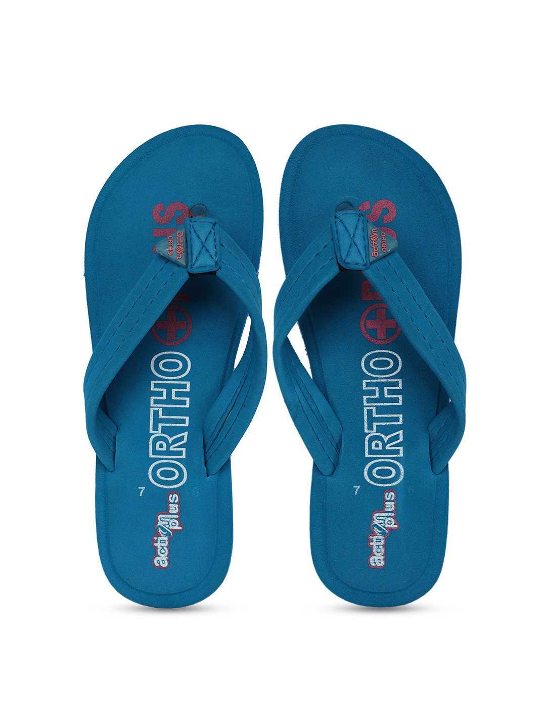 

Action EVA Flotter Women Printed Rubber Thong Flip-Flops, Blue