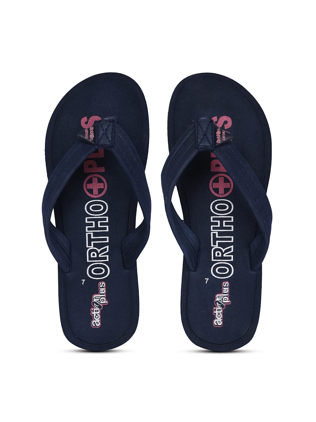 

Action EVA Flotter Women Printed Rubber Thong Flip-Flops, Navy blue