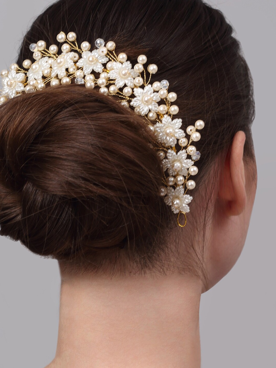 

YouBella Women Beaded Hair Accessory Set of, Off white