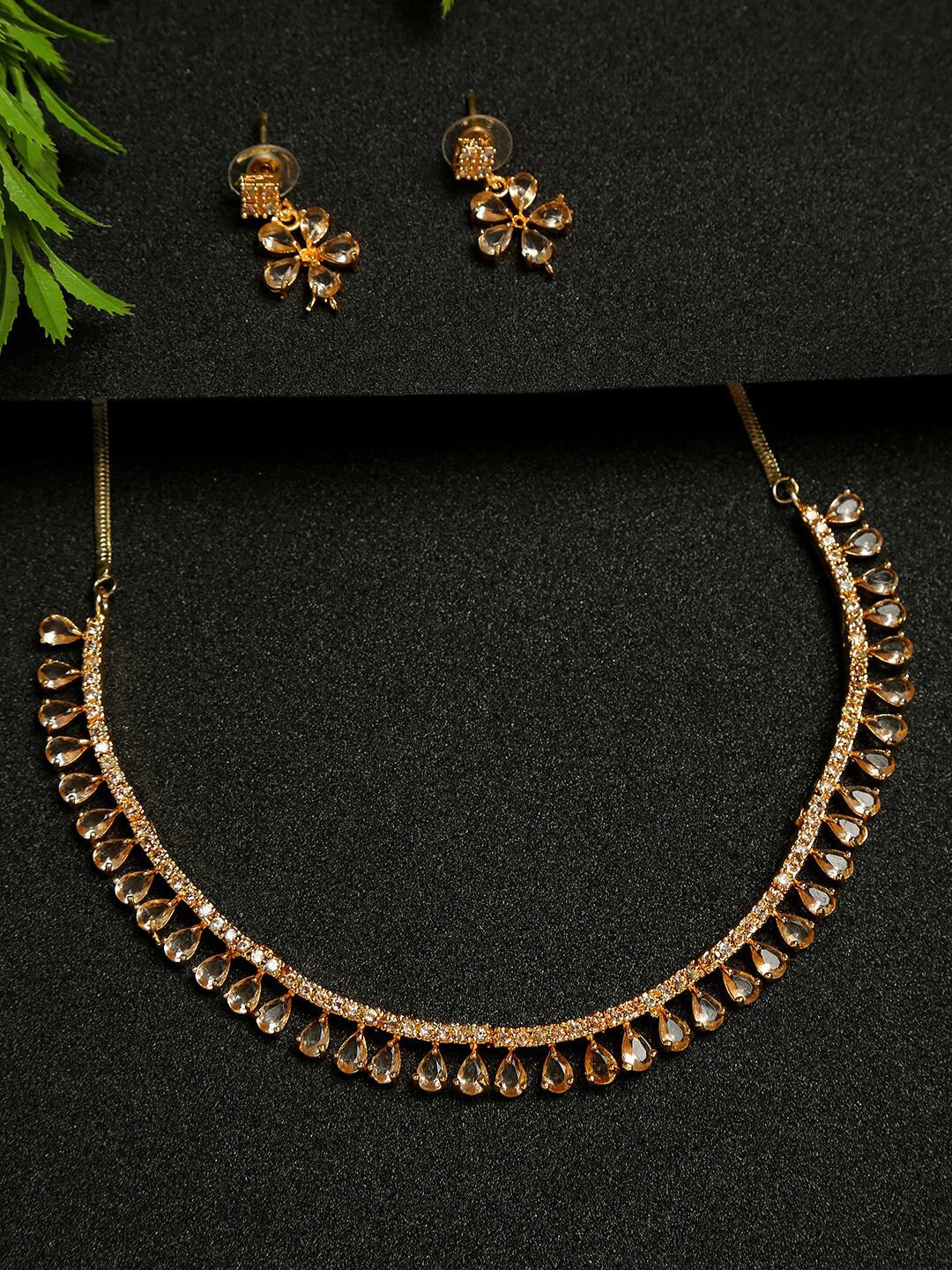 

YouBella Gold-Plated & AD-Studded Jewellery Set