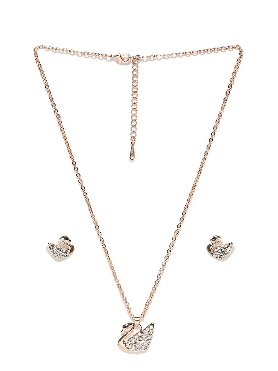 

YouBella Gold-Plated Swan Shsaped Stones-Studded Jewellery Set