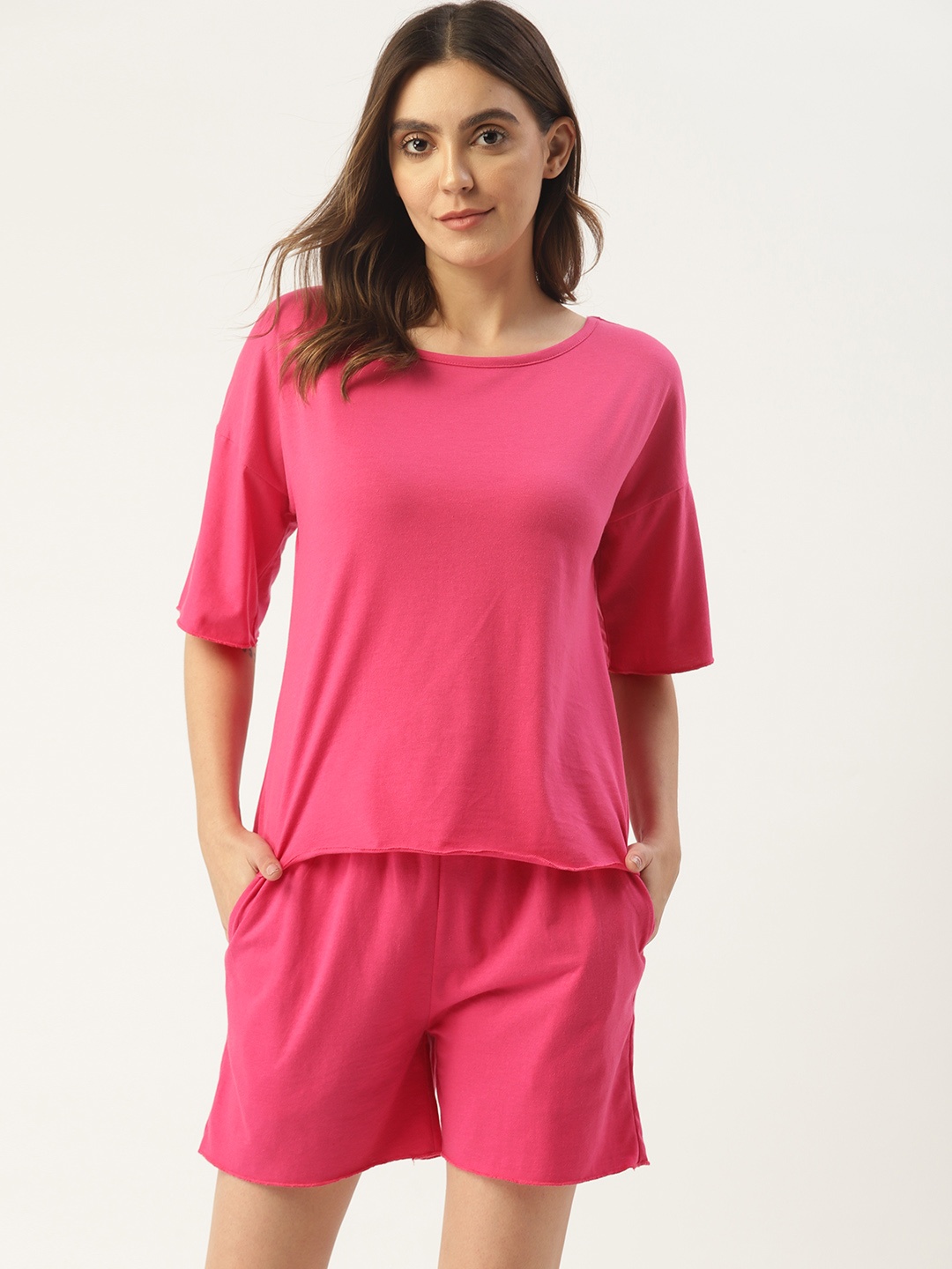 

ETC Women Pure Cotton Night Suit, Pink