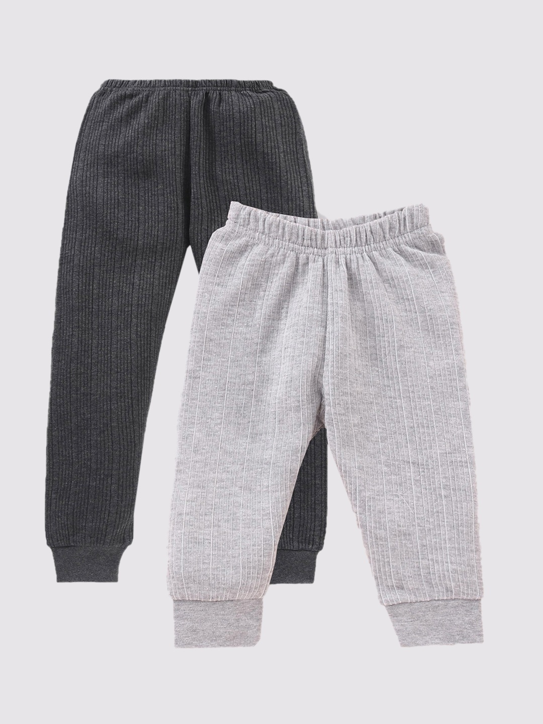 

Aerowarm Infant Pack Of 2 Striped Cotton Thermal Joggers, Charcoal