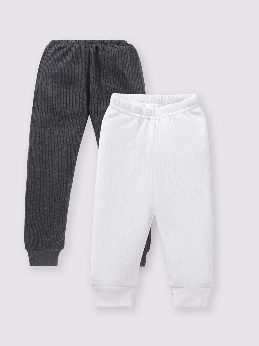 

Aerowarm Infants Kids Pack Of 2 Ribbed Thermal Bottoms, Charcoal