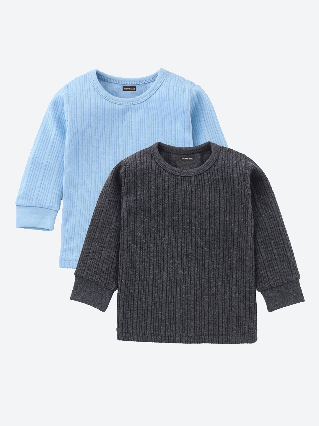 

Aerowarm Kids Infant Pack Of 2 Ribbed Thermal Tops, Blue