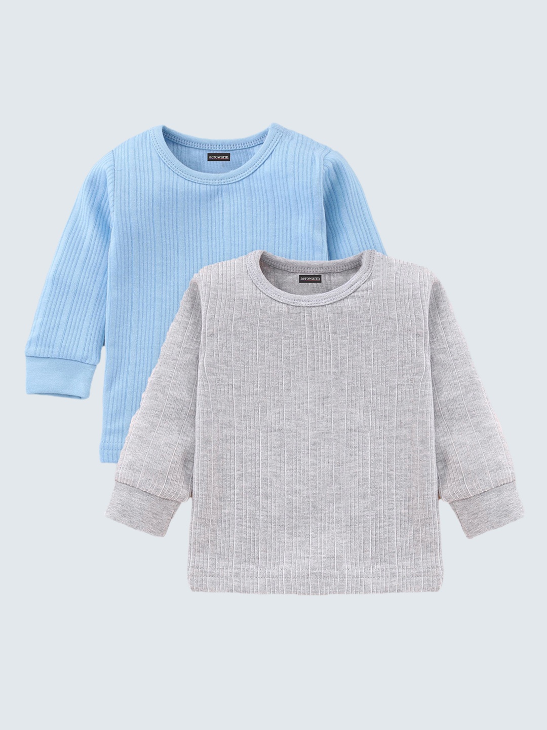 

Aerowarm Infant Pack Of 2 Ribbed Thermal Tops, Blue