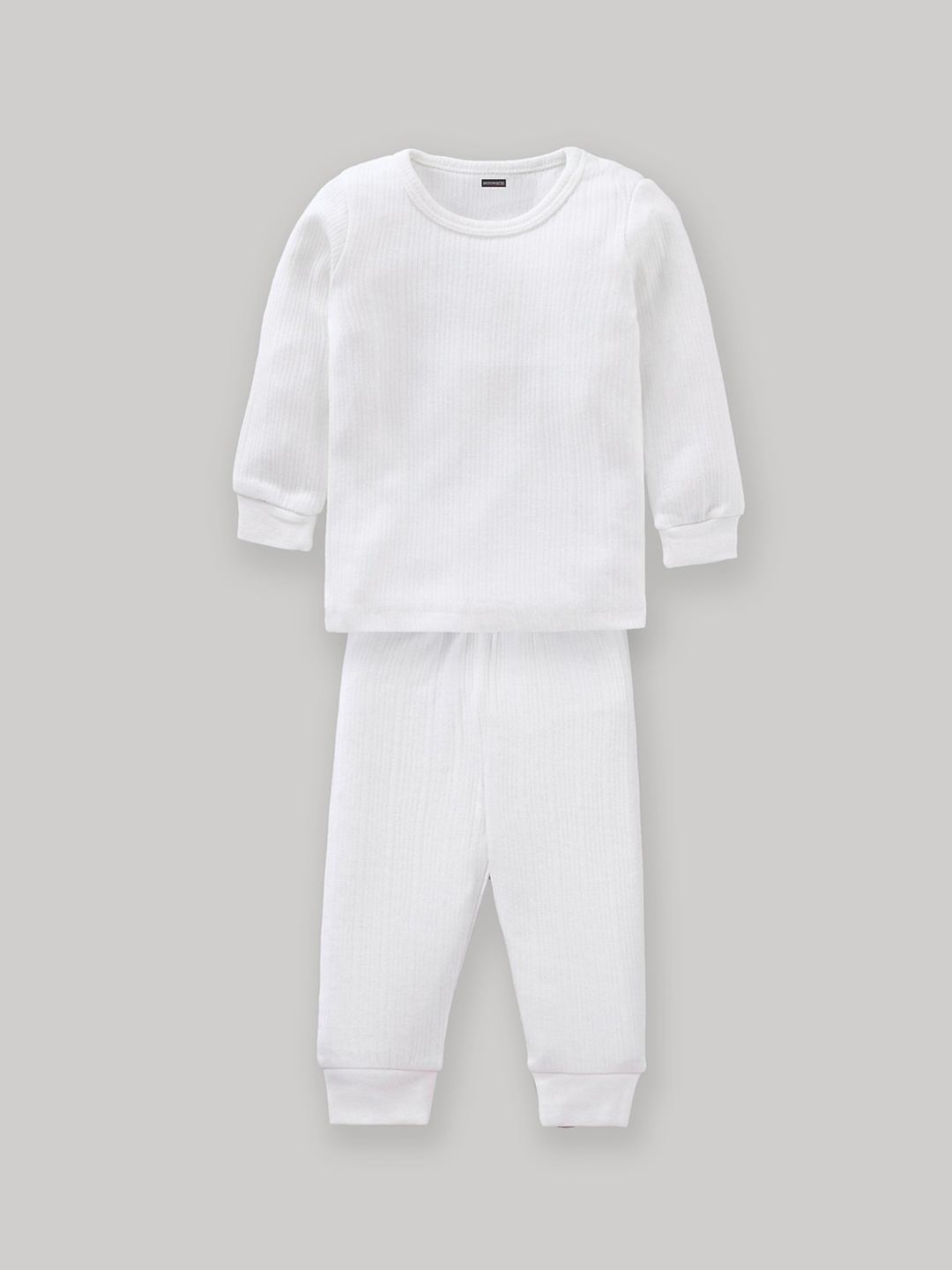

Aerowarm Kids Ribbed Thermal Set, White