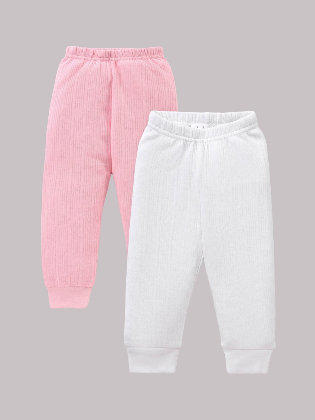 

Aerowarm Infants Kids Pack Of 2 Ribbed Thermal Bottoms, Pink