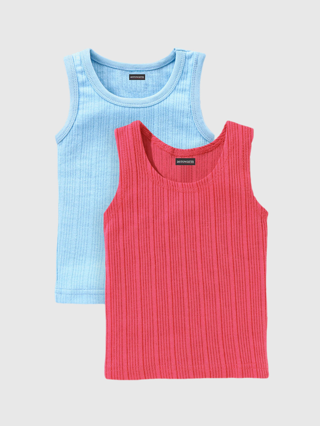 

Aerowarm Kids Pack Of 2 Cotton Sleeveless Thermal Tops, Blue