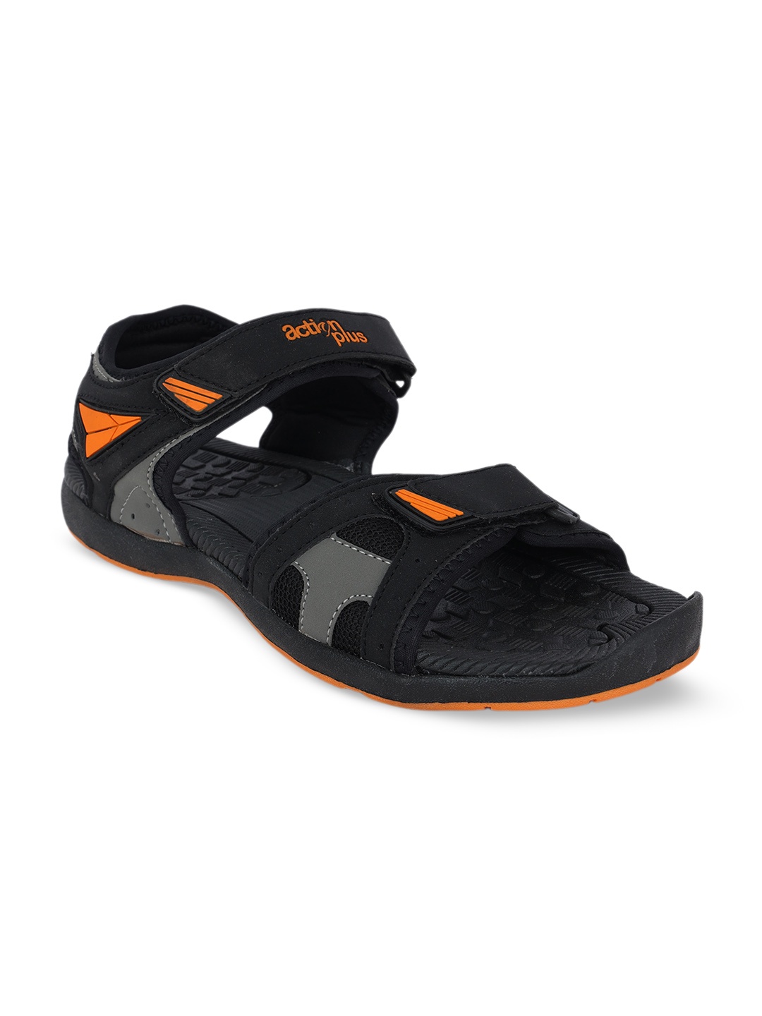 

Action EVA Flotter Men Velcro Sports Sandals, Black