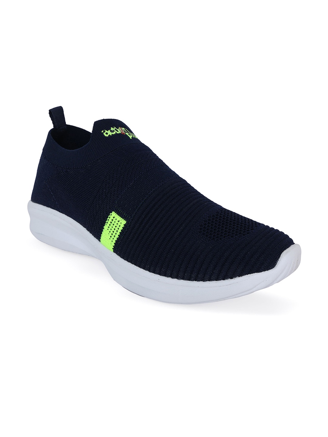 

Action EVA Flotter Men Woven Design Canvas Slip-On Sneakers, Navy blue