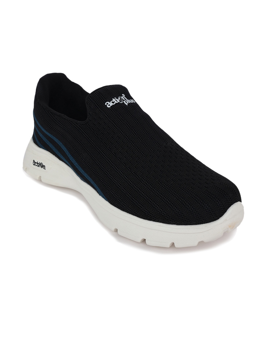 

Action EVA Flotter Men Woven Design Slip-On Sneakers, Black