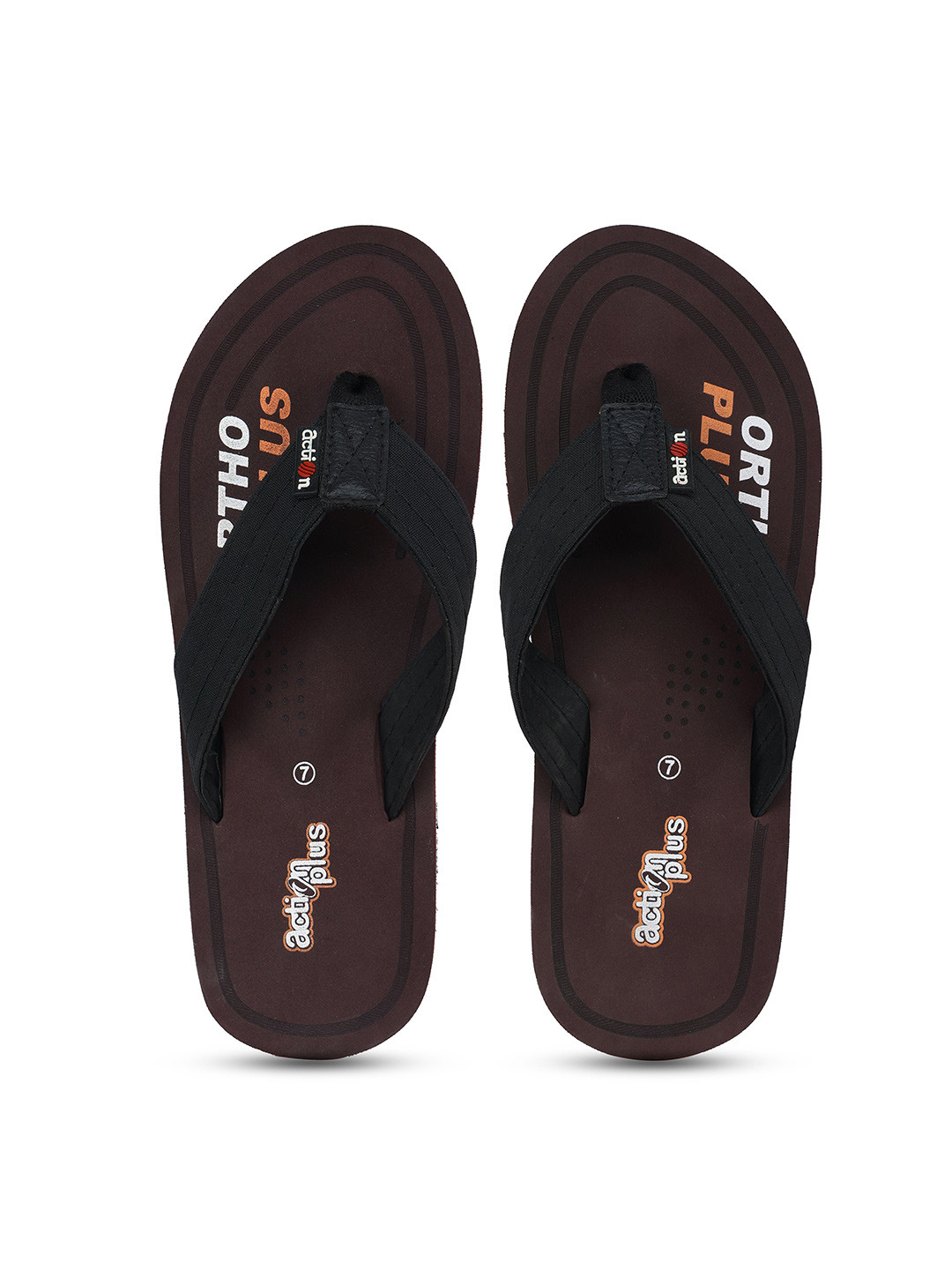 

Action EVA Flotter Men Printed Rubber Thong Flip-Flops, Brown