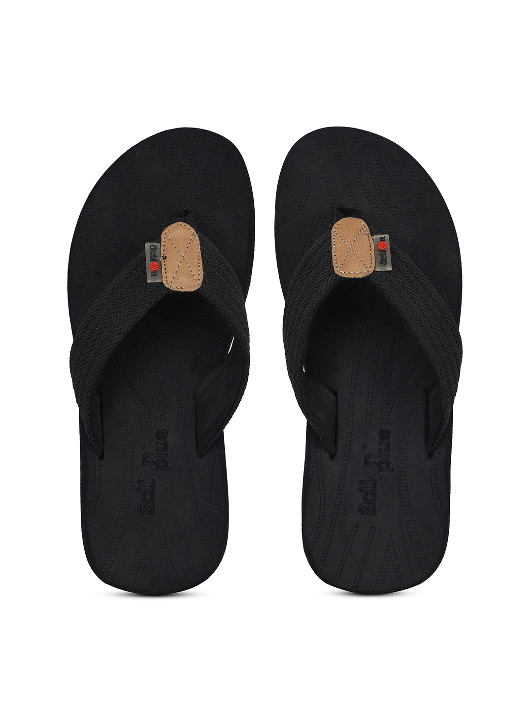 

Action EVA Flotter Men Rubber Thong Flip-Flops, Black