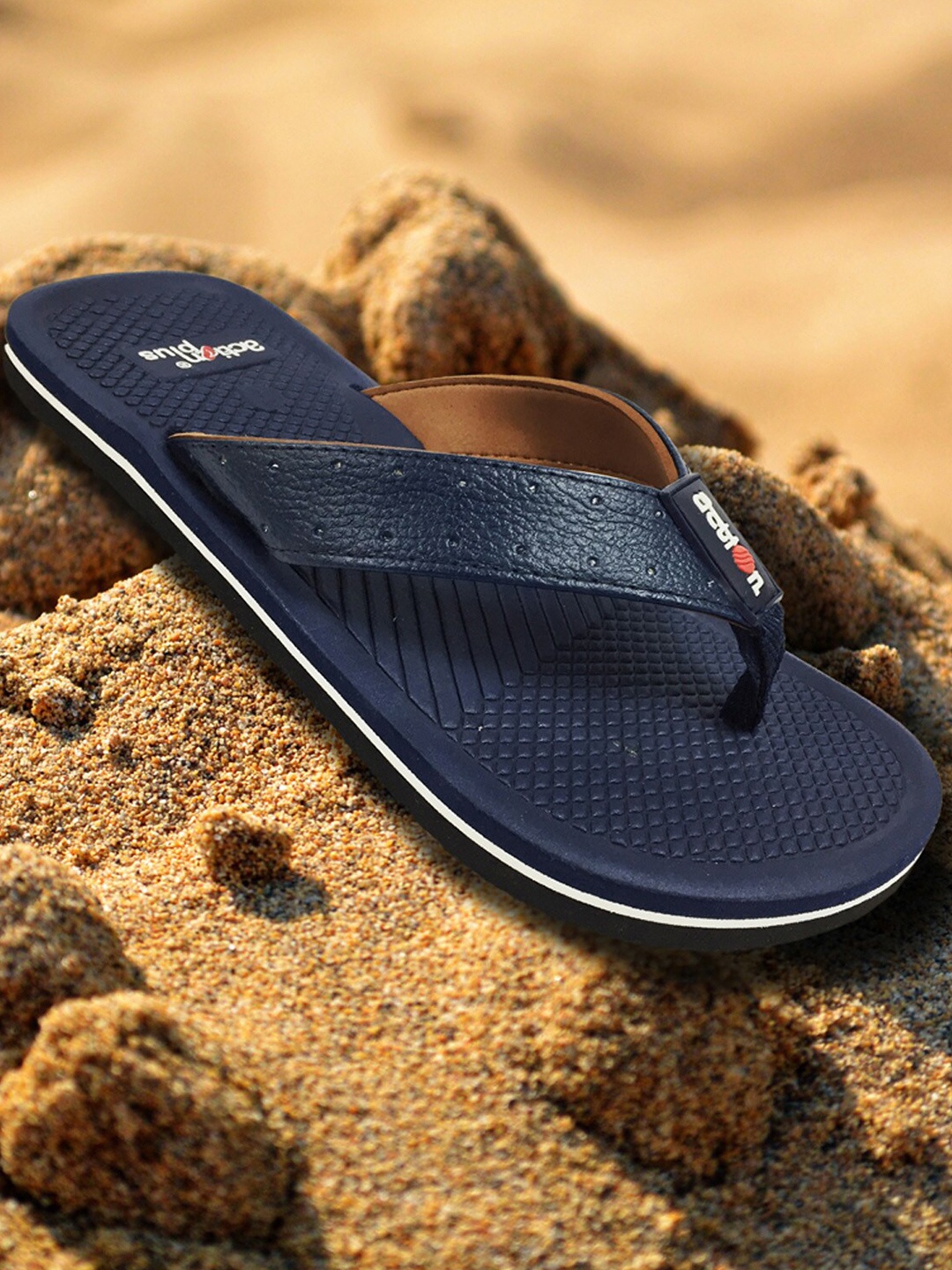 

Action EVA Flotter Men Rubber Thong Flip-Flops, Navy blue