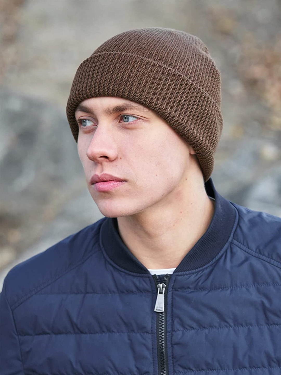 

EL REGALO Self Design Wool Beanie, Brown