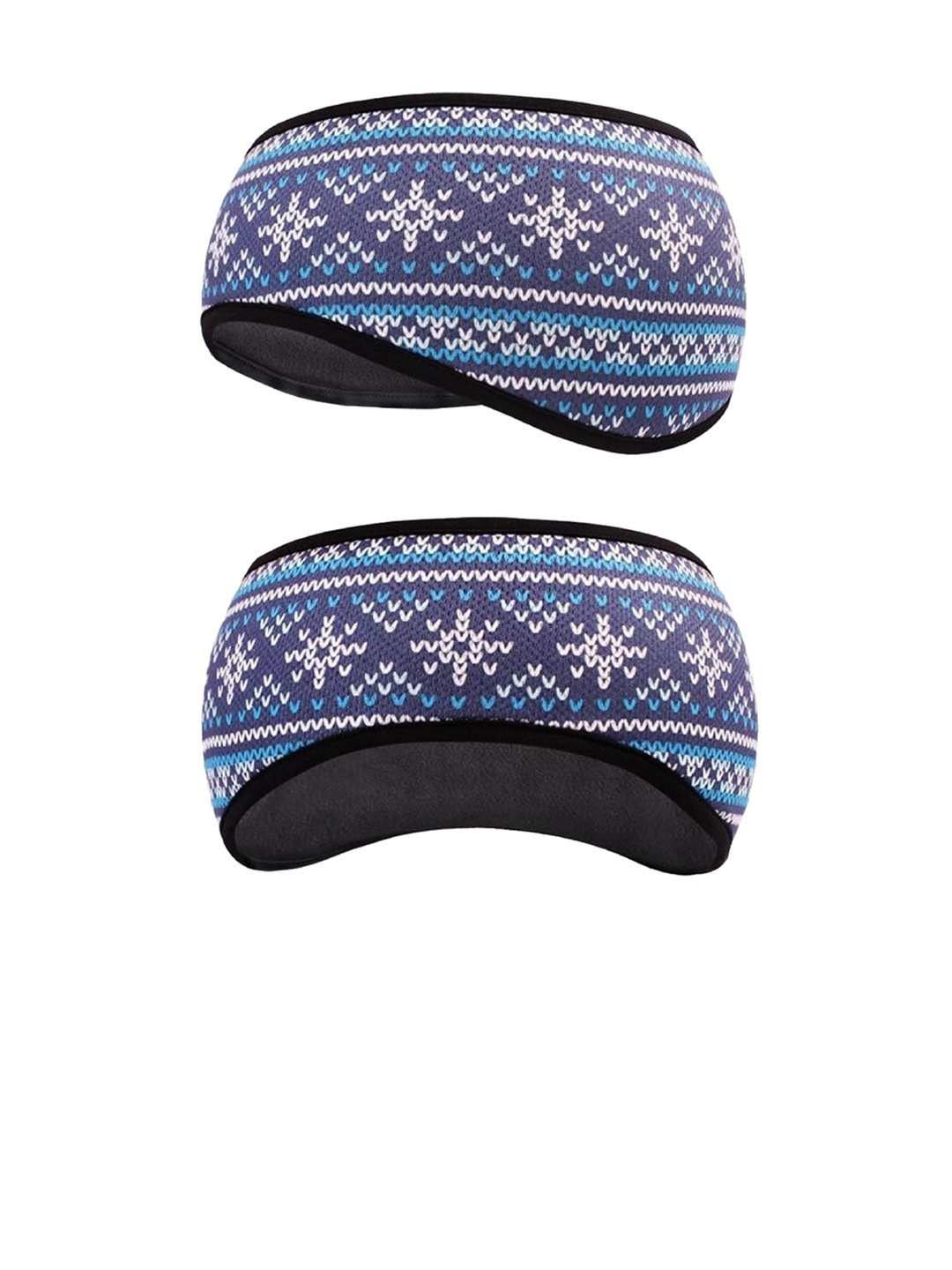 

EL REGALO Pack Of 2 Printed Headbands, Blue