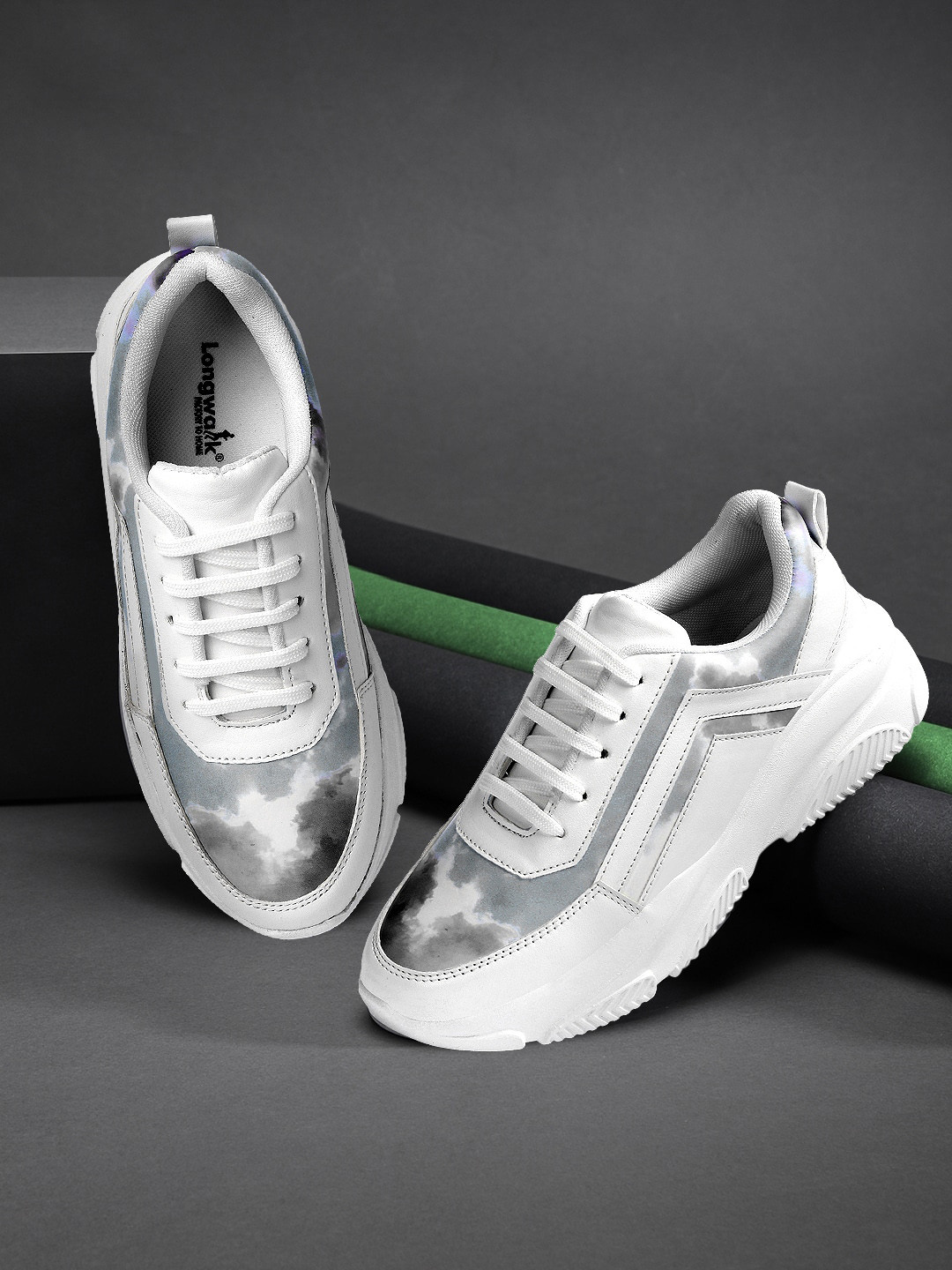 

Longwalk Women Printed Lace-Ups Lightweight Sneakers, White