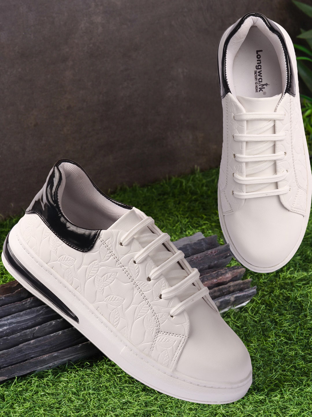 

Longwalk Women Colourblocked Lace-Ups Lightweight Sneakers, White