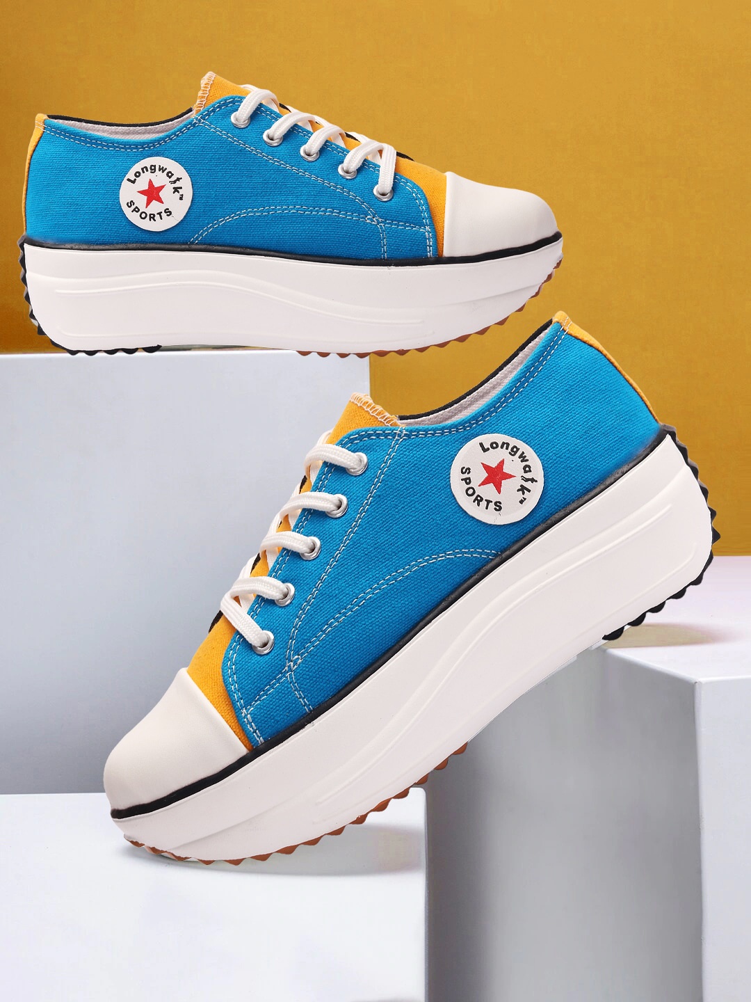 

Longwalk Women Colourblocked Lightweight Sneakers, Blue