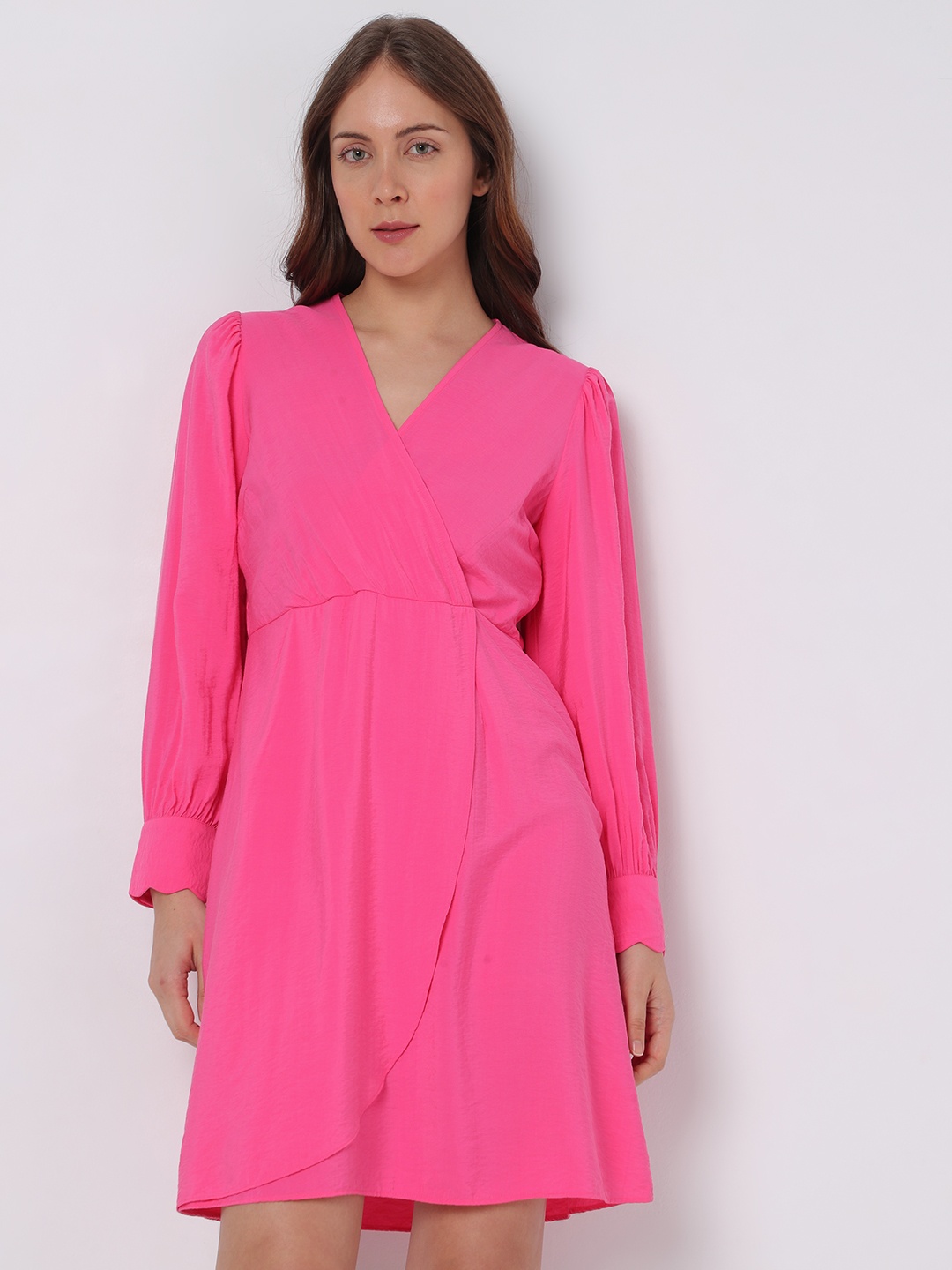 

Vero Moda V-Neck A-Line Dress, Pink