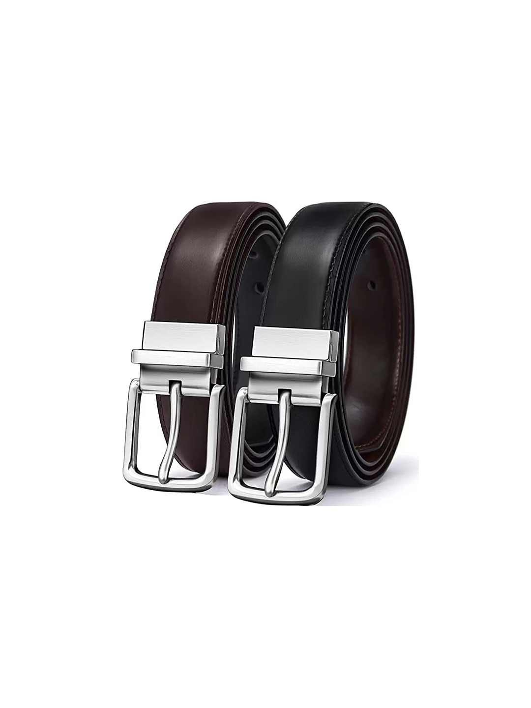 

KAEZRI Men Reversible Formal Belt, Black
