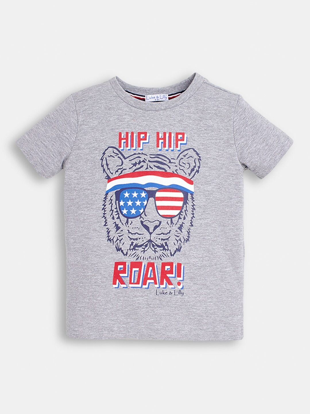 

Hopscotch Boys Printed T-shirt, Grey
