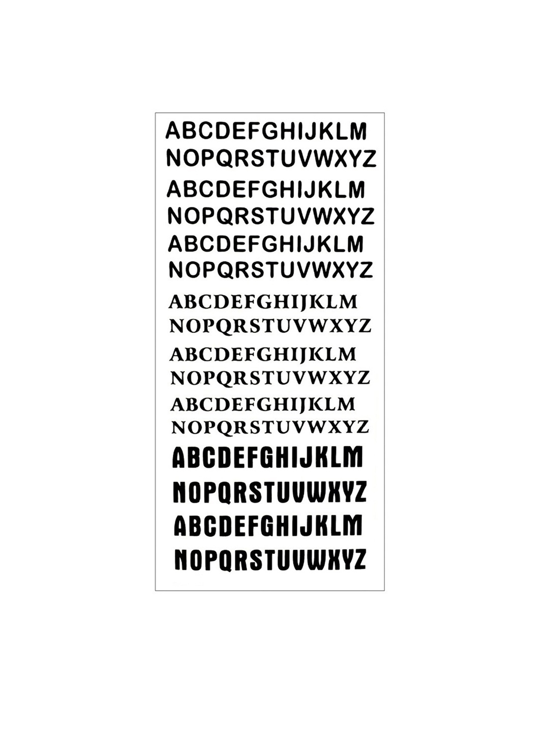 

S.A.V.I. Bold English Alphabet Name 3D Temporary Tattoo Sticker, Black
