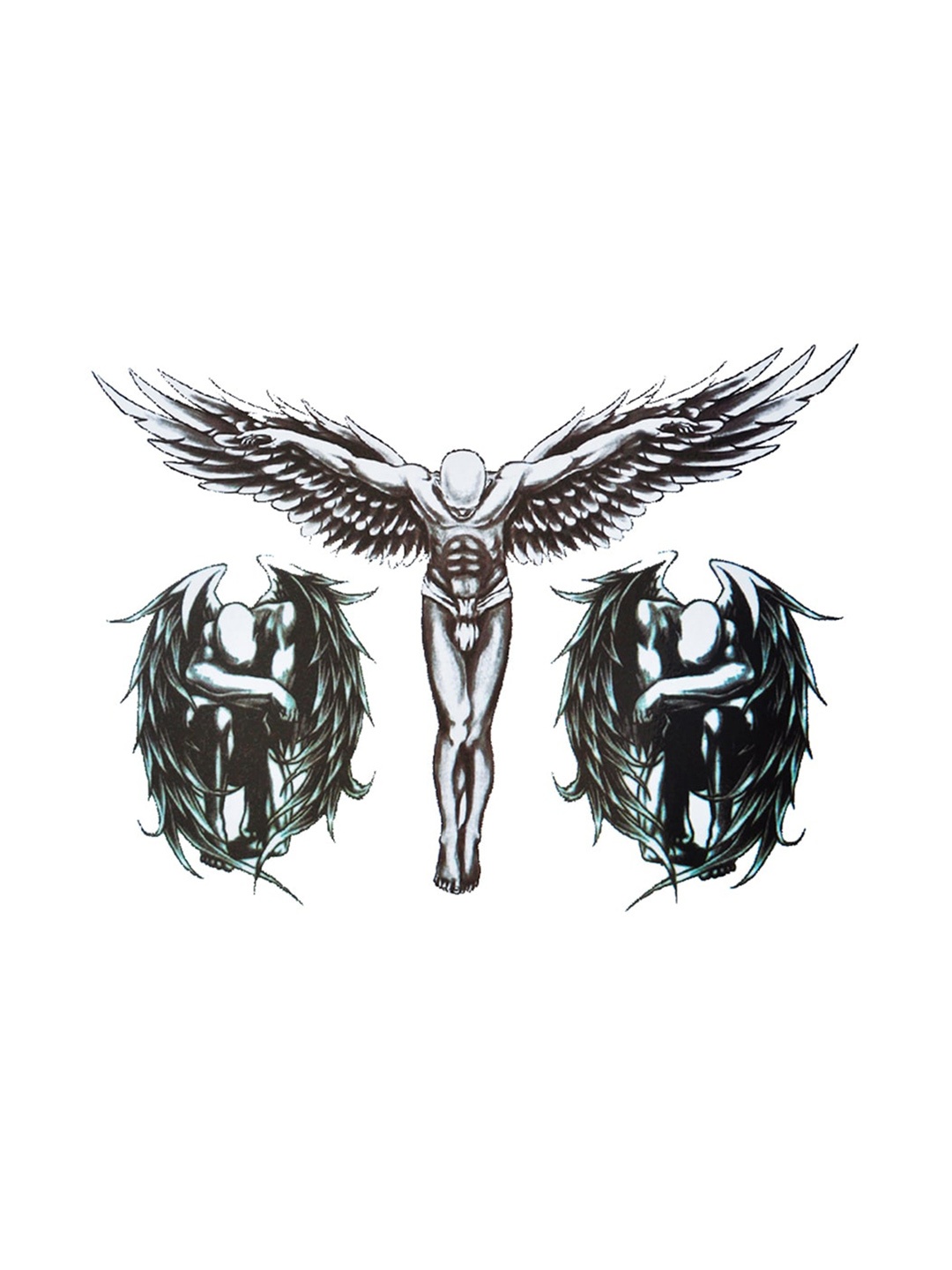 

S.A.V.I. Black Big Winged Temporary 3D Tattoo Stickers