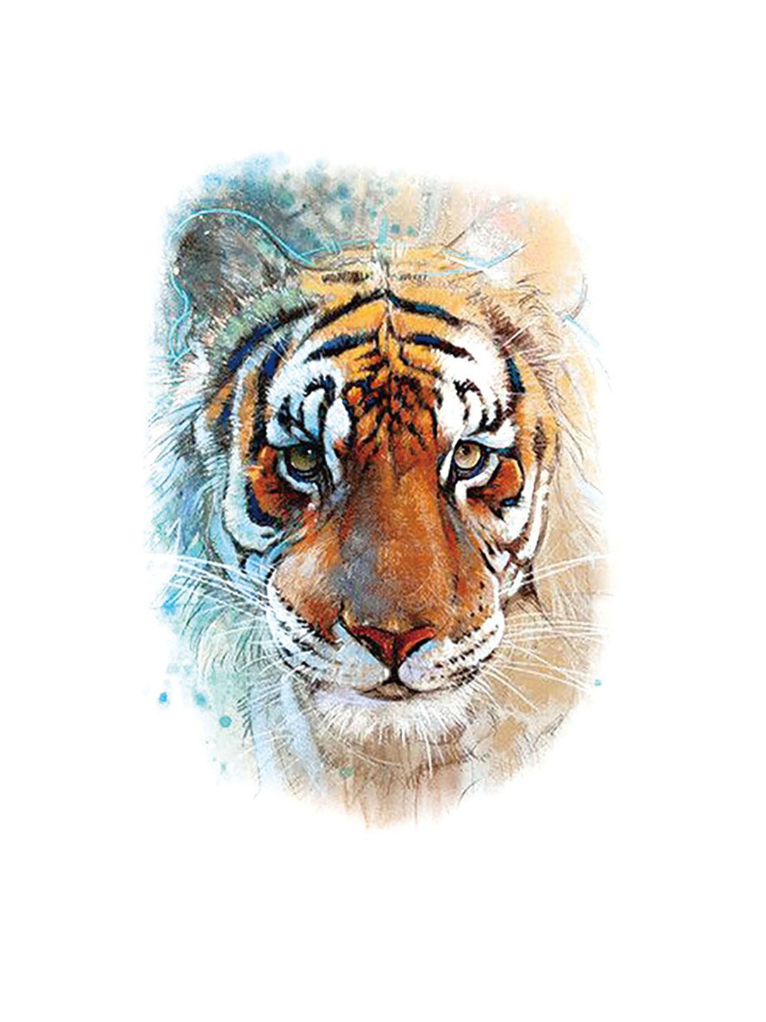 

S.A.V.I. Water Proof & Long Lasting 3D Big Tiger Temporary Tattoo Sticker, Yellow