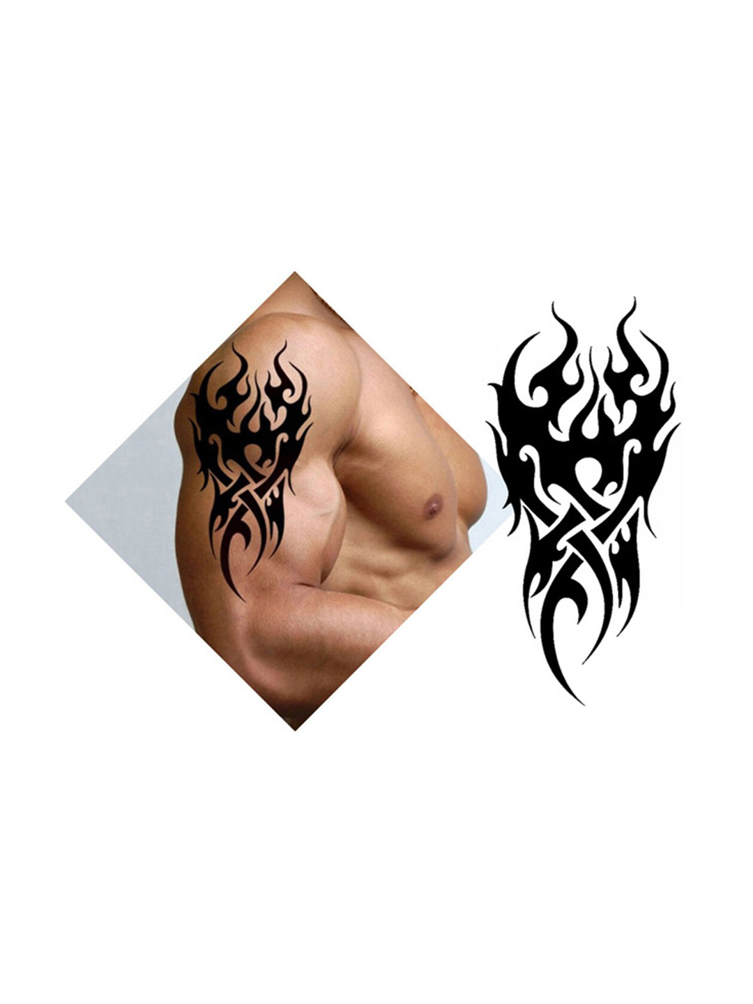 

S.A.V.I. Tribal Totems Black Fire Temporary Tattoo Stickers