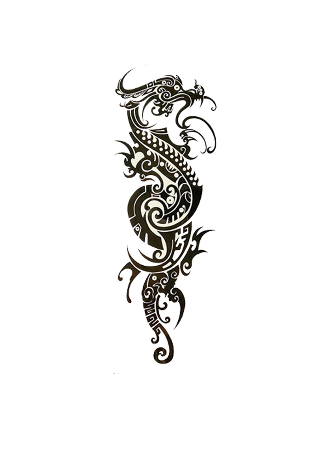 

S.A.V.I. Water Proof & Long Lasting 3D Full Arm Hand Temporary Tattoo Sticker, Black