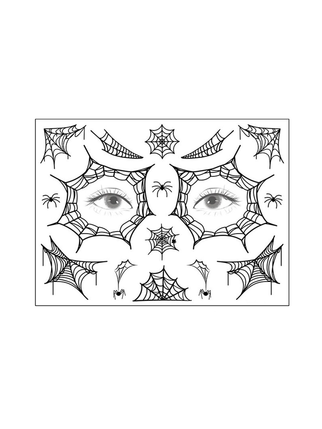 

S.A.V.I. Spiders Cobweb Water Proof & Long Lasting Temporary Tattoo Sticker - Black
