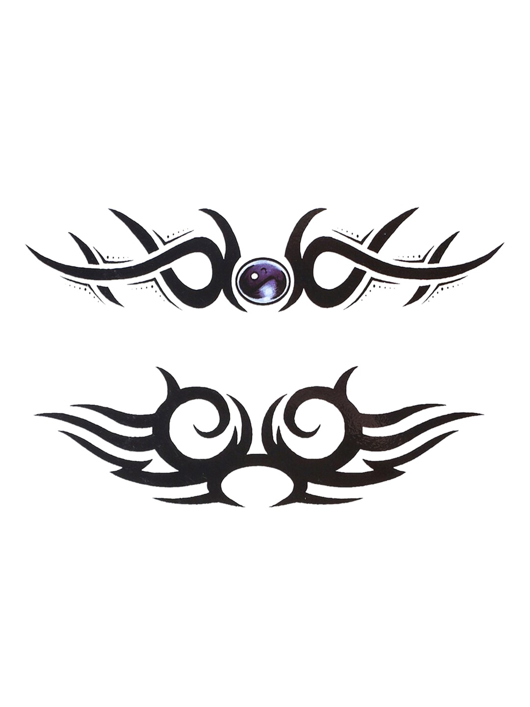 

S.A.V.I. 3D Big Rose Tribal Totem Water Proof & Long Lasting Temporary Tattoo - Black