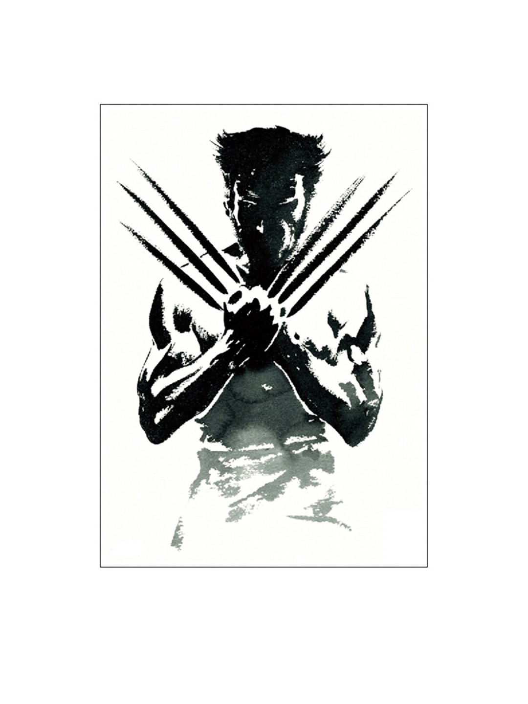 

S.A.V.I. 3D Wolverine Water Proof & Long Lasting Temporary Tattoo Sticker - Black