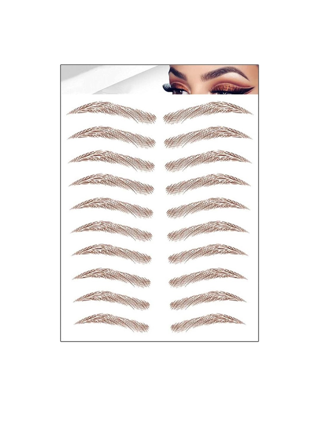 

S.A.V.I. 9 Pairs Water Proof & Long Lasting Temporary Eyebrow Tattoo Stickers, Brown