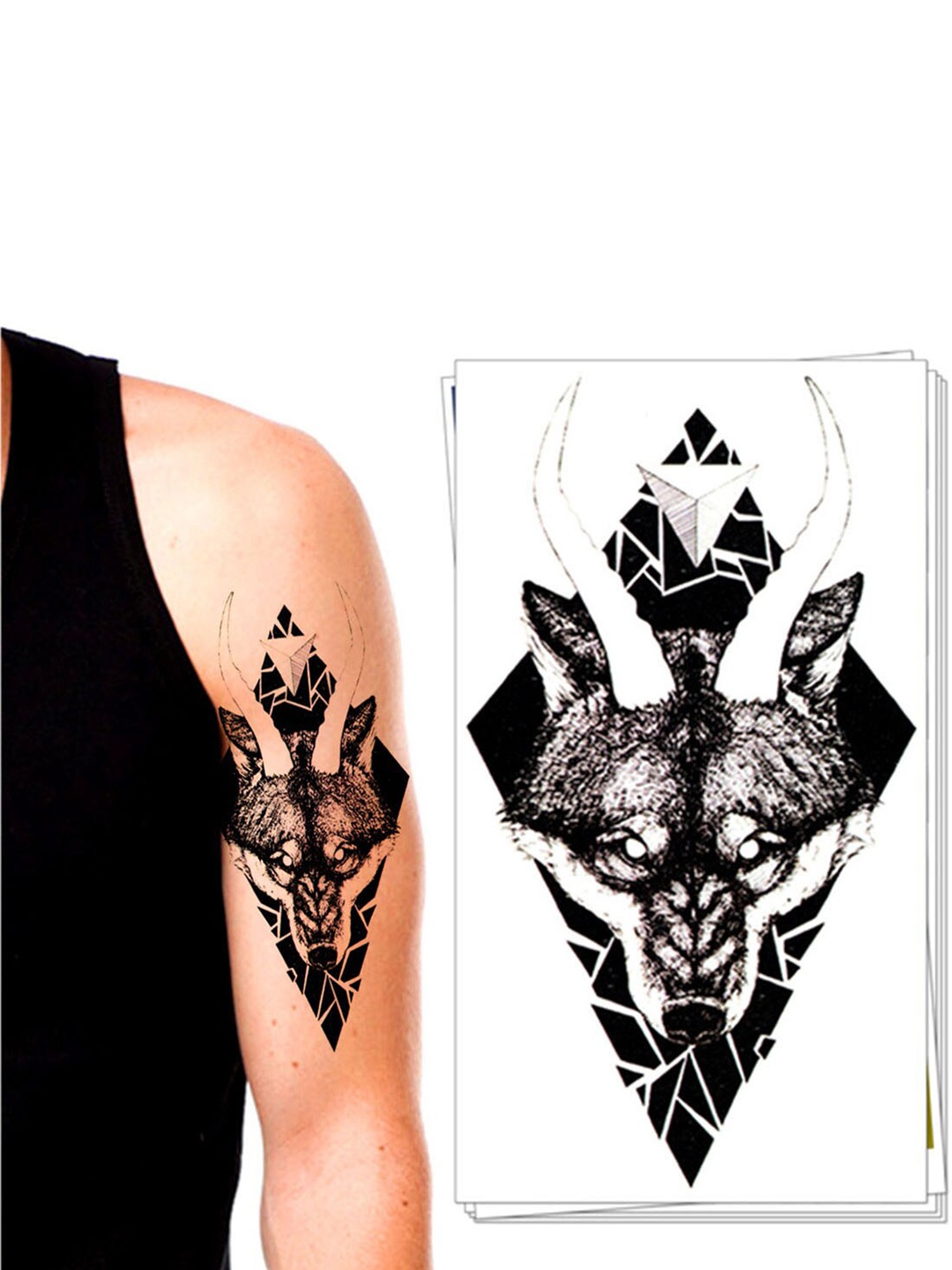 

S.A.V.I. Black Wolf Temporary 3D Tattoo Sticker
