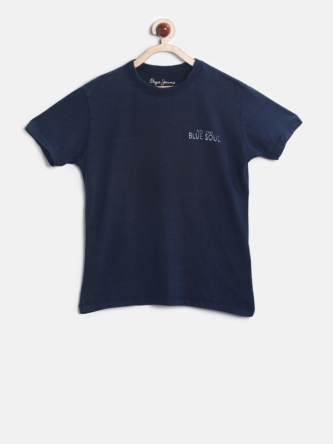 

Pepe Jeans Boys Navy Printed Round Neck T-shirt, Navy blue