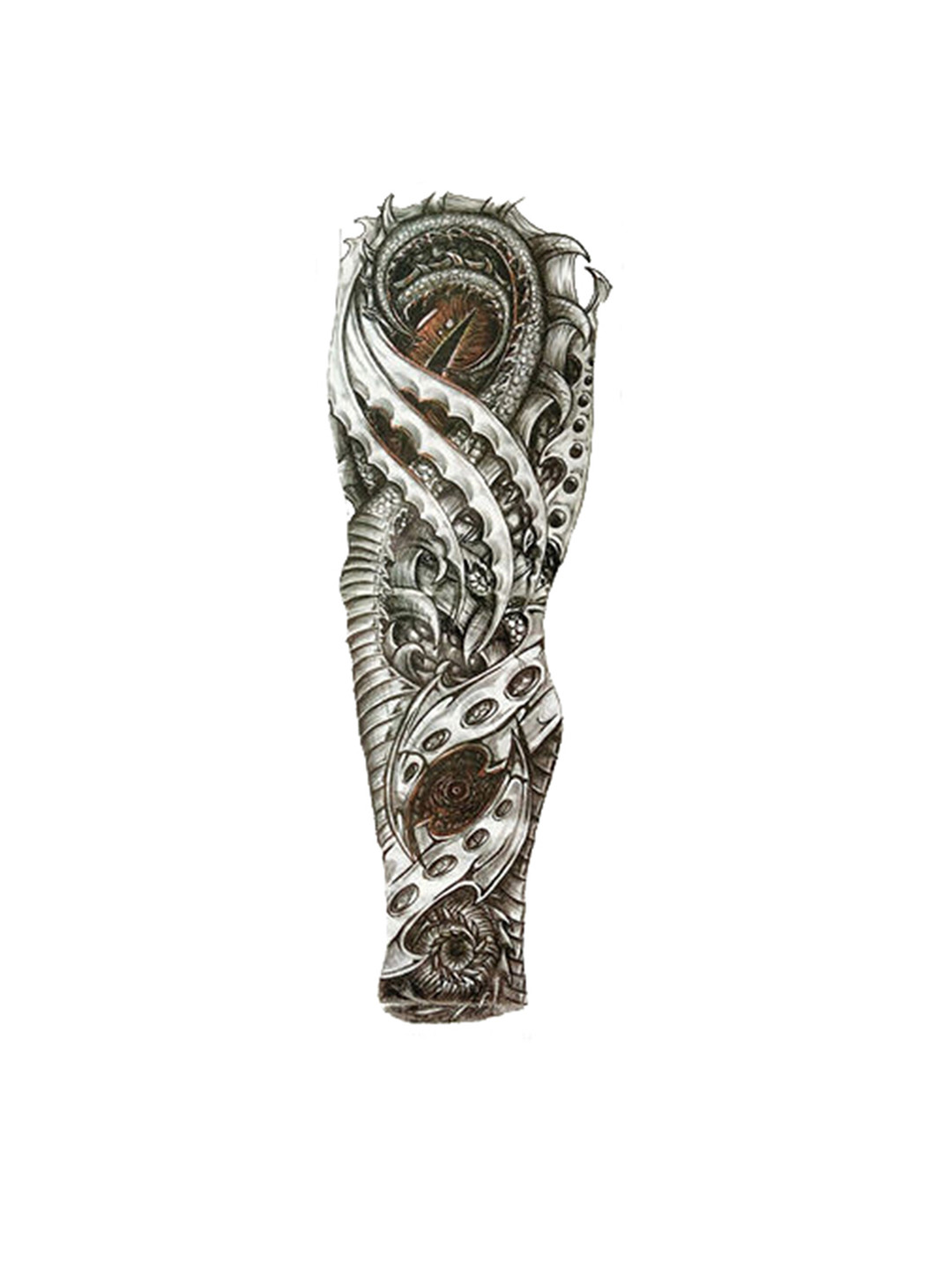 

S.A.V.I. Water Proof & Long Lasting 3D Full Arm Hand Temporary Tattoo Sticker, Brown