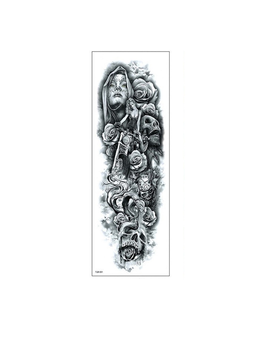 

S.A.V.I. Full Arm Hand Temporary Tattoo Sticker - Black
