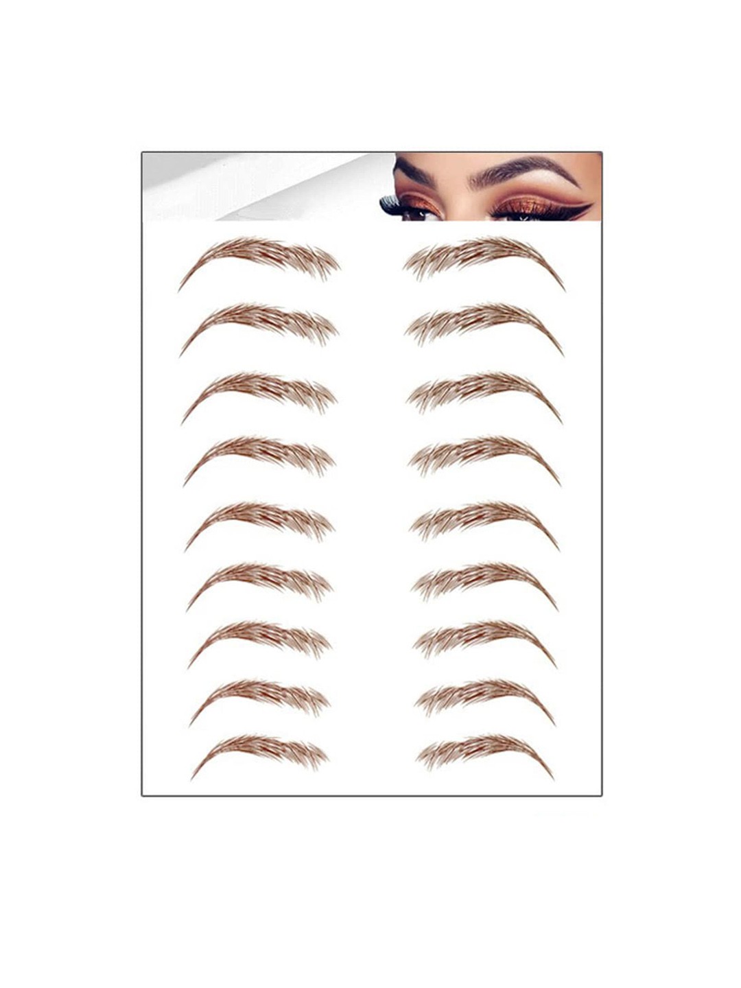 

S.A.V.I. 9 Pairs 6D Natural Look Eyebrow Long Lasting Tattoo Stickers, Brown