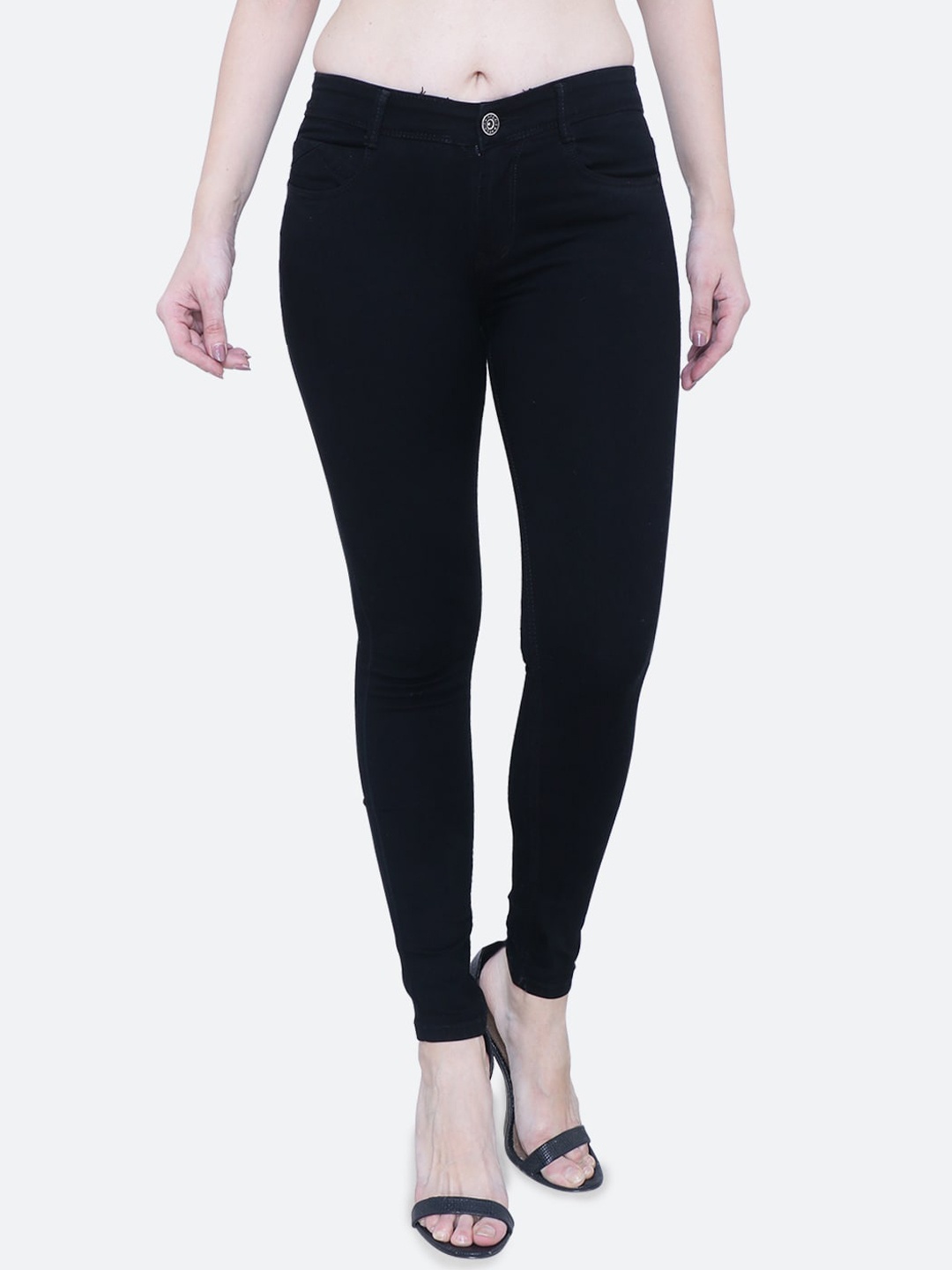 

FCK-3 Women Vapour Slim Fit High-Rise Stretchable Jeans, Black