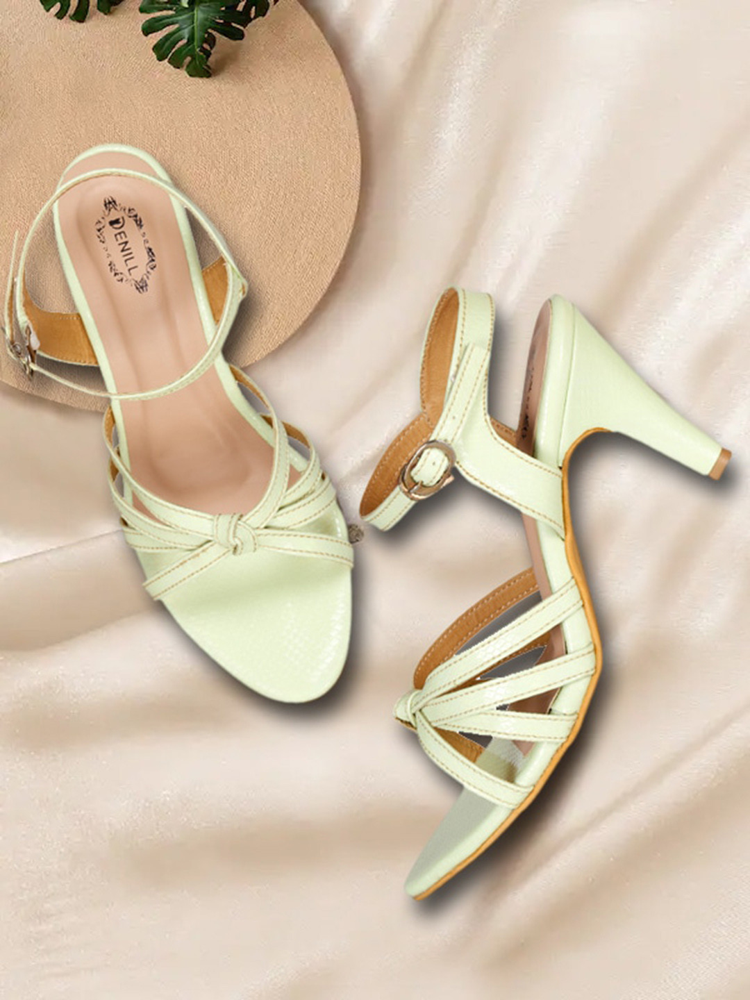 

Denill Ankle Loop Block Heels, Sea green