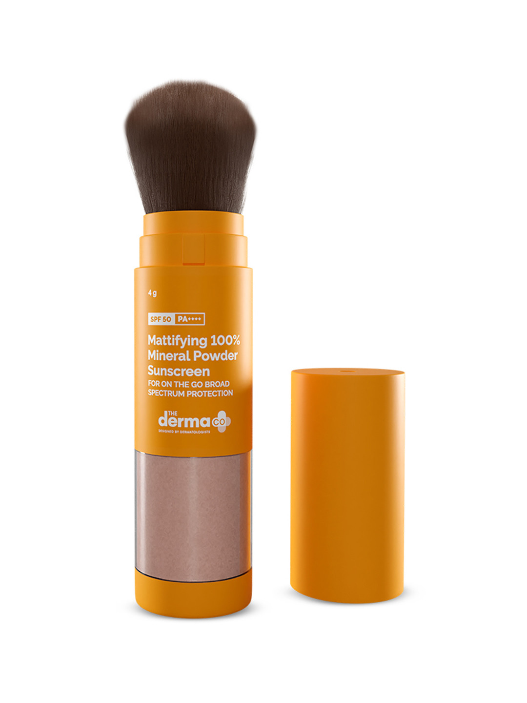 

The Derma co. Mattifying 100% Mineral Powder Sunscreen with SPF50 PA++++ - 4g, Orange
