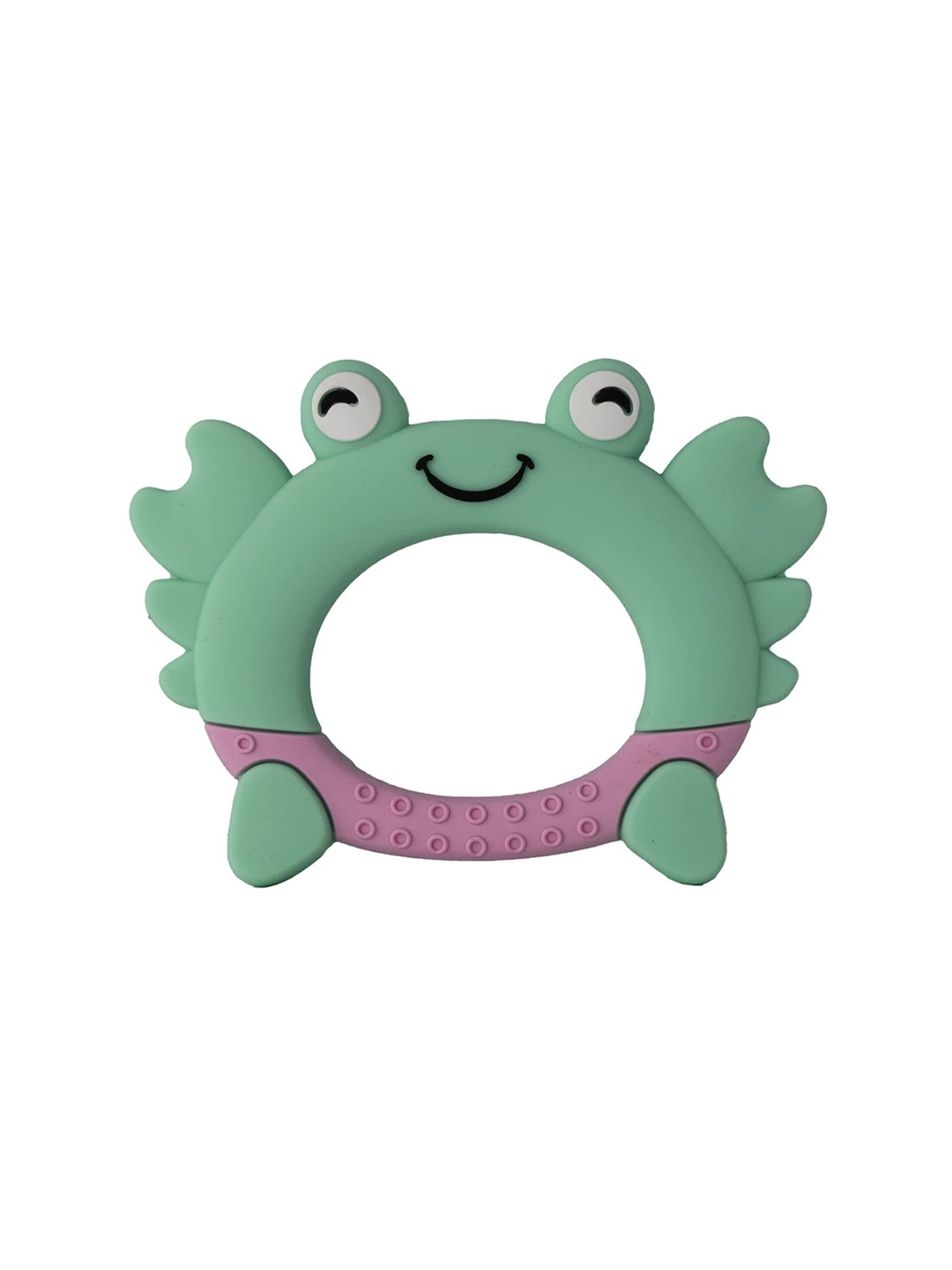 

YOUSTYLO Infants Crab Shaped BPA Free Silicone Teether, Green