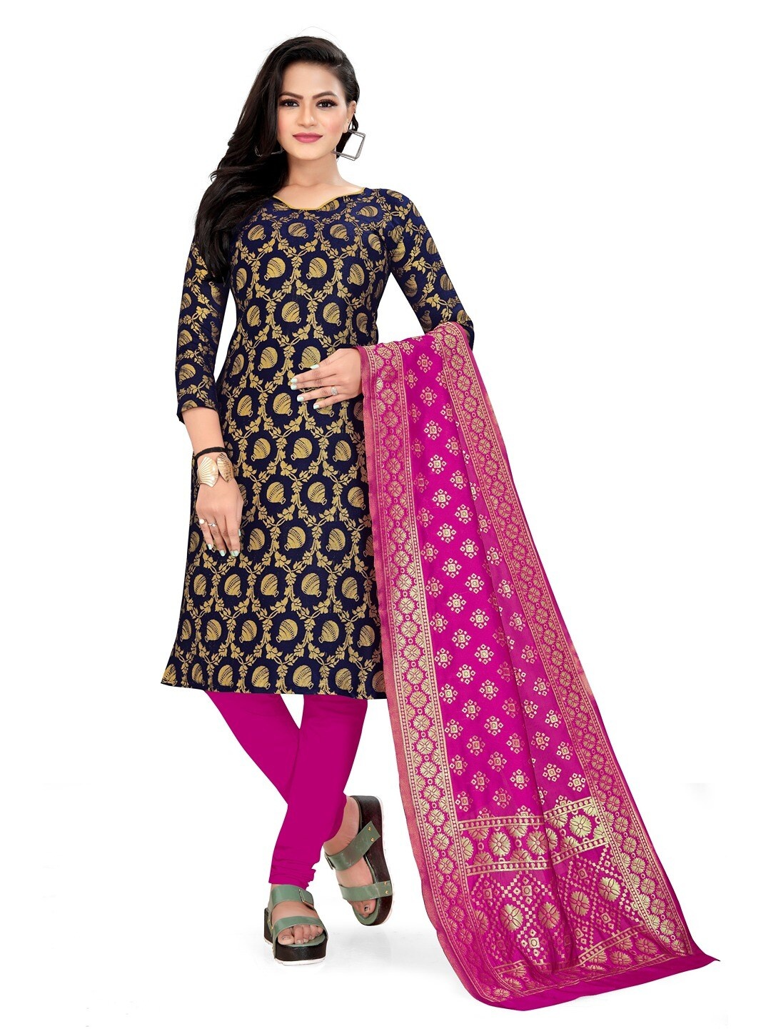 

Angroop Unstitched Dress Material, Blue