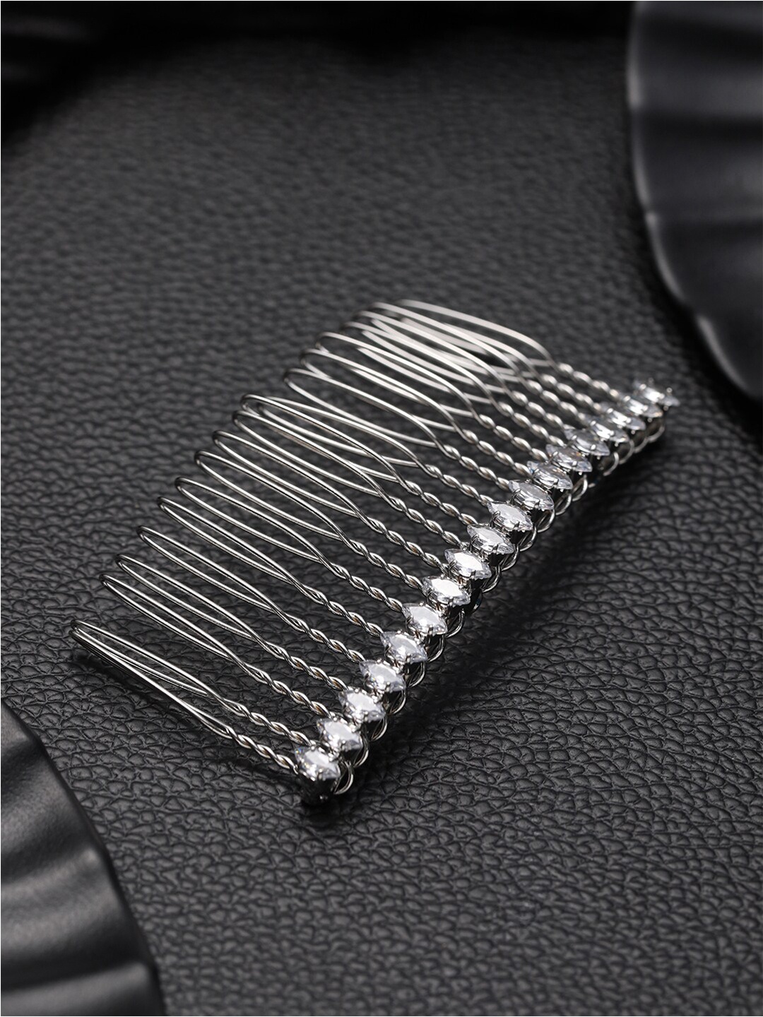 

Jazz and Sizzle Women Embellished Comb Pin, Silver