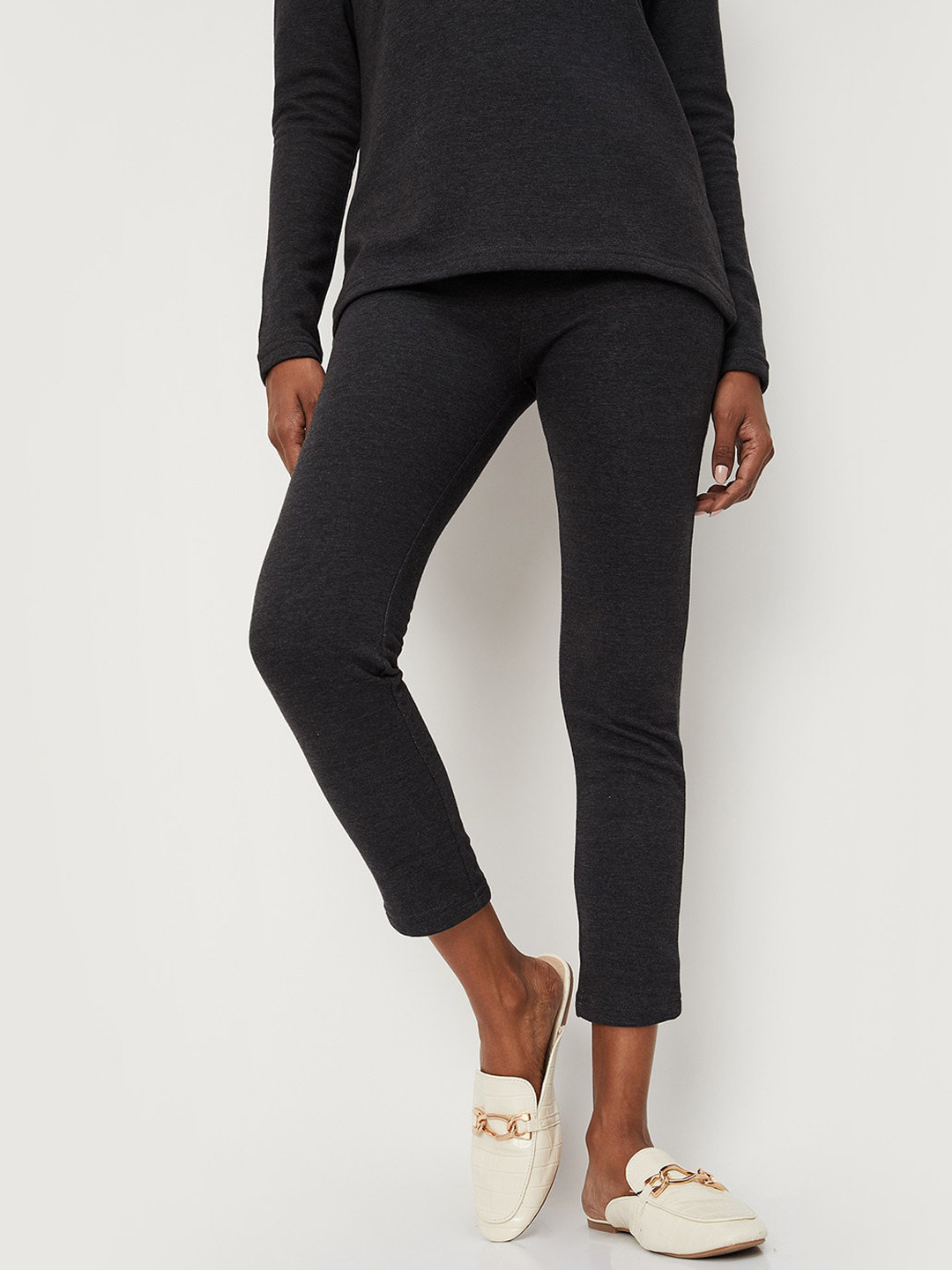

max Women Ankle-Length Leggings, Black