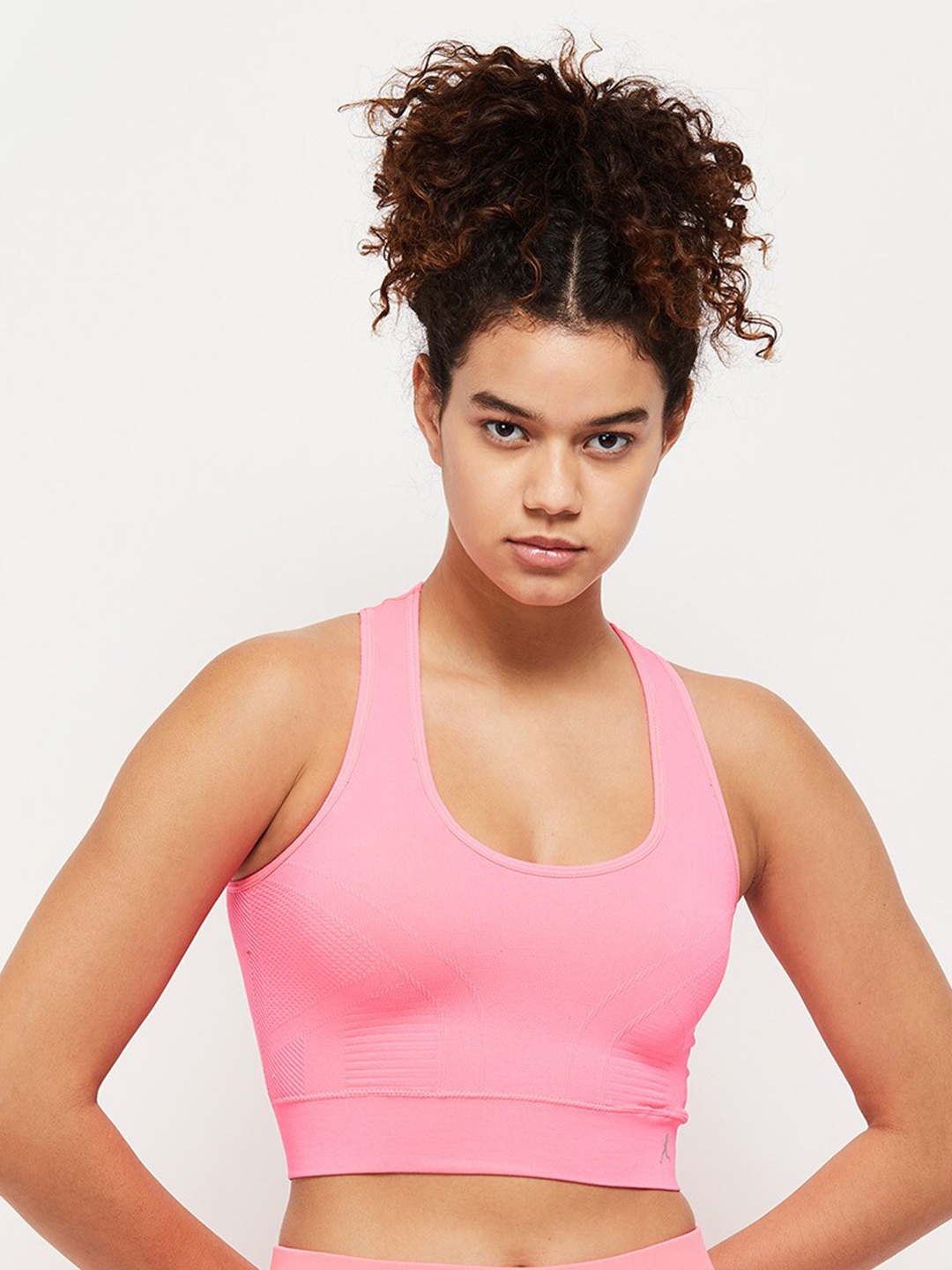 

max Workout Non Wired Slip-On Non Padded Sports Bra, Pink